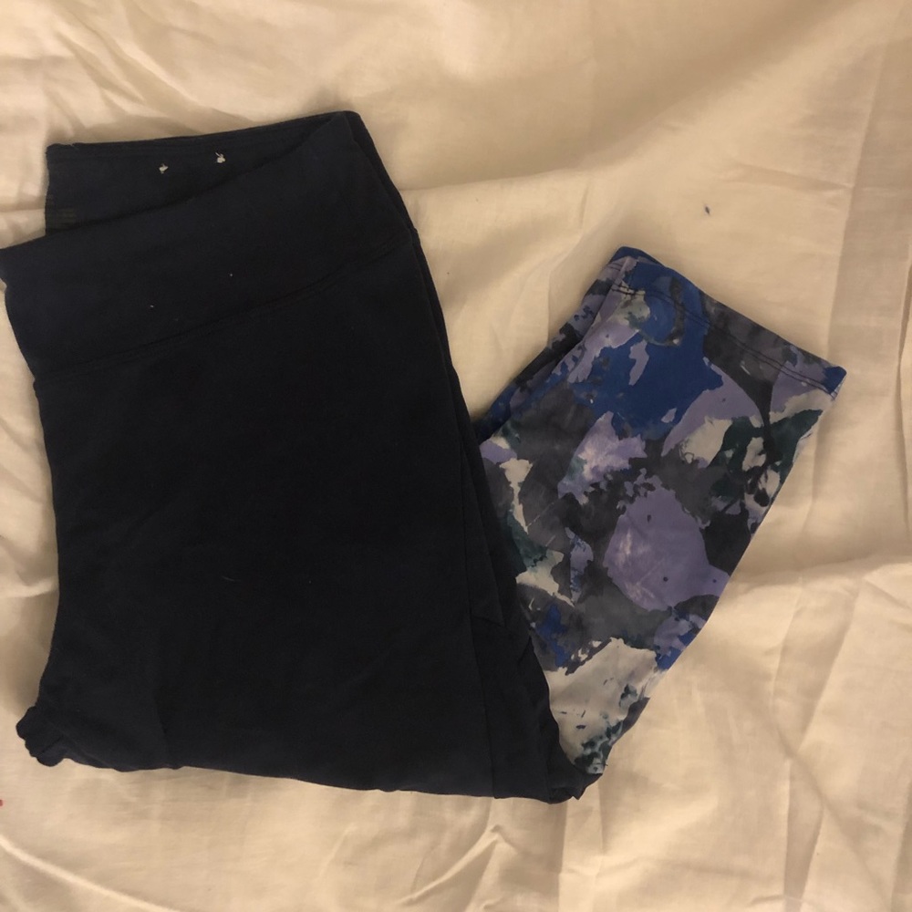 Navy workout leggings